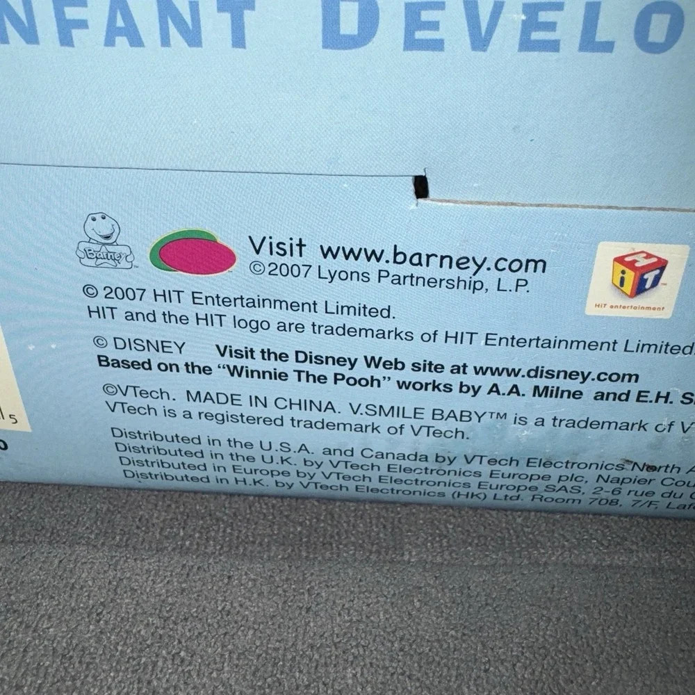 VTech V.Smile Baby Infant Development System Barney & Friends + 2 Smartridges